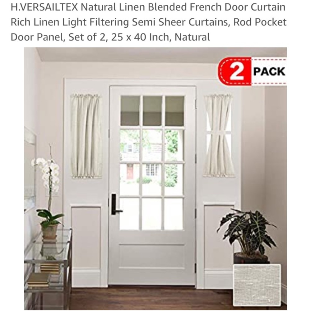 Farmhouse - cream curtain panels (linen blend)